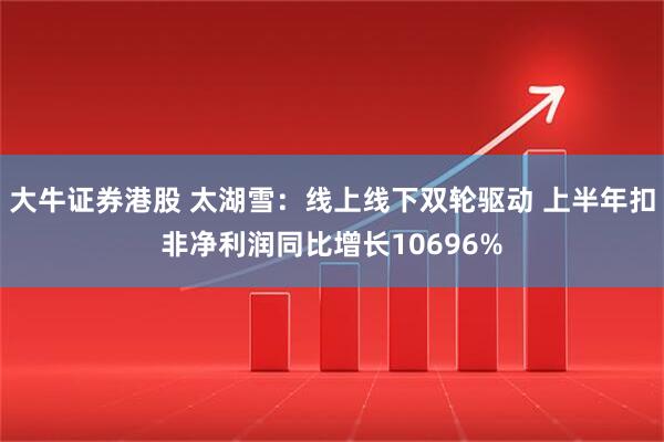 大牛证券港股 太湖雪：线上线下双轮驱动 上半年扣非净利润同比增长10696%